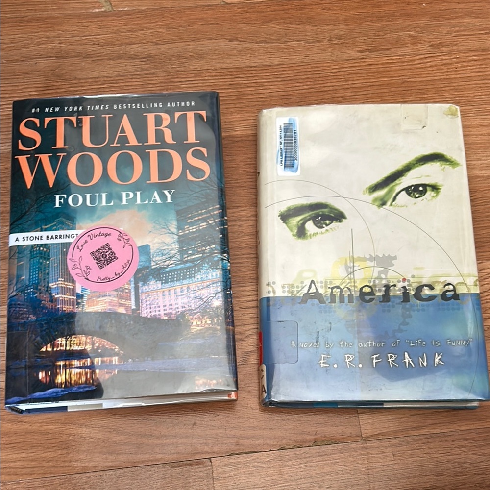 Stuart Woods 'Foul Play' and E.R. Frank 'America' Books